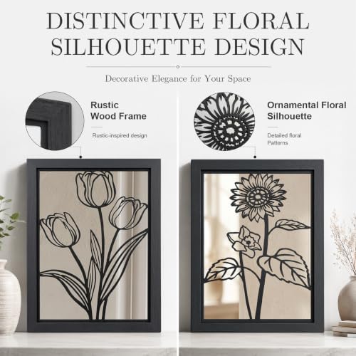 2 Set Farmhouse Mirrors for Wall Decor Living Room Bedroom Bathroom Entryway - Image 4