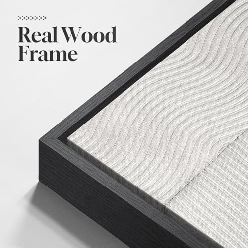 Framed Black and White Modern Abstract Wall Art set, 3 Piece Canvas Prints - Image 5