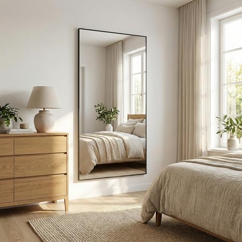 60"x30" Matte Black Wide Bathroom Wall Mirror - Image 3