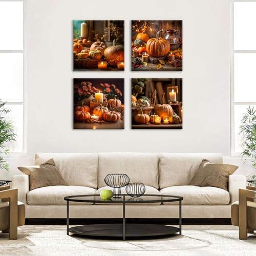 Fall Wall Art Pumpkin Wall Decor Autumn Harvest Picture Rustic Farmhouse - Image 4