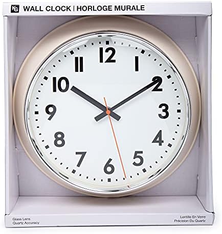Kiera Grace Wall Clock, 13 Inch, Retro Cream ClassicWall Clocks Battery Operated - Image 4