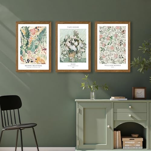 Matisse Van Gogh Morris Wall Art Set Of 3 Neutral Flower Canvas Print - Image 5