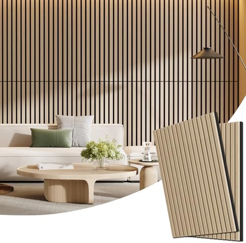 2 Pack Acoustic Wood Panels for Wall 47.24" x 23.81" Soundproof by Vellorise