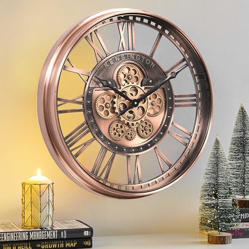 CLXEAST 21" Metal Roman Numeral Wall Clock by CLXEAST