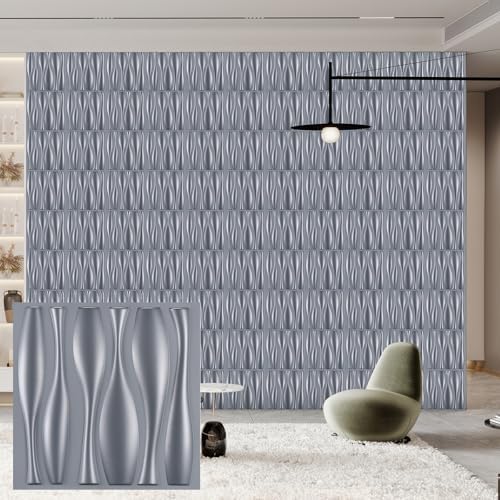Heikki 30 Pack 3D Wall Panel for Interior Wall Décor, PVC Flower Textured Wall by YourBestChoices