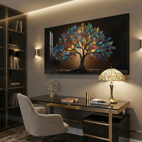 Large Framed Modern Tree of Life Wall Art - Image 2
