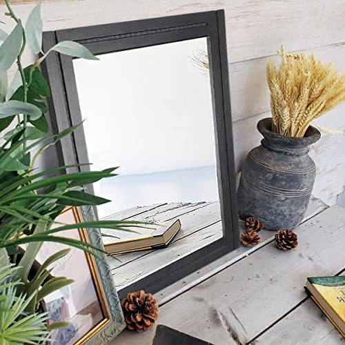 AAZZKANG Black Mirrors for Wall Rectangle Wood Framed Large Hanging Mirror - Image 6