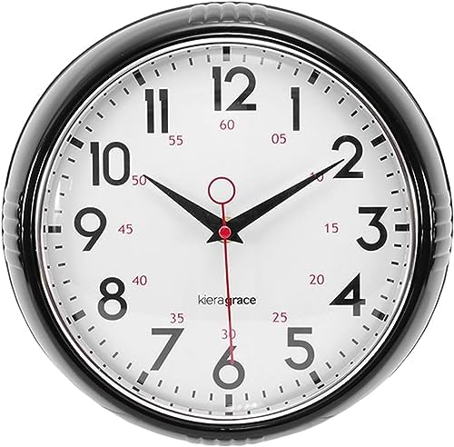 4 Pack Kiera Grace Retro Decorative Analog Round Wall Clock, 9.5" D x 2" W - Image 2
