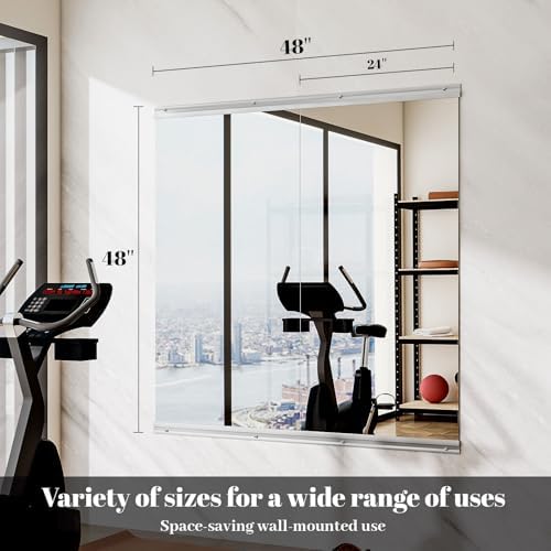 VooBang Home Gym Mirror 2 PCS 24"×48", Frameless Wall Mirror Full Length - Image 5