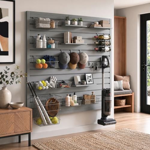 Slat Wall Paneling 4x4 ft Garage Organizer Storage Systems, Heavy Duty PVC - Image 7