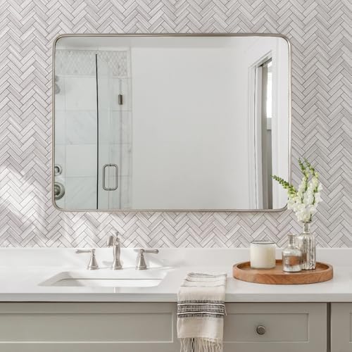 STICKGOO 10-Sheet Peel and Stick Backsplash, PVC Backsplash Tile, Herringbone - Image 4