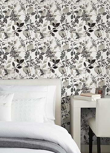 NuWallpaper Black Breezy Peel and Stick Wallpaper, Removable Wallpaper - Image 5