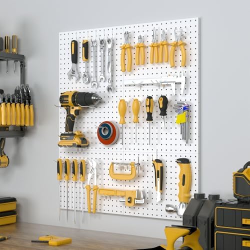 Spampur Peg Board, 6 Pack Metal Pegboard Panels - Image 2