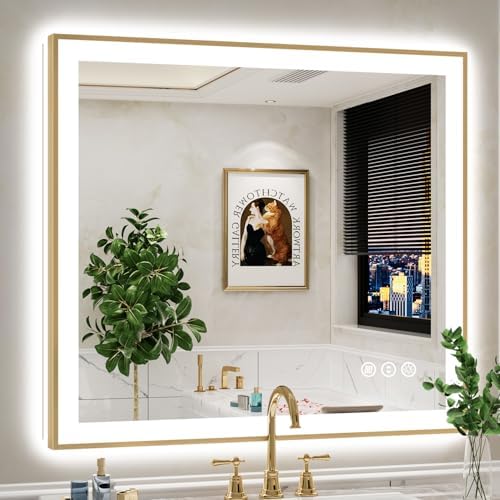 40x36 LED Bathroom Mirror with Lights by YEELAIT