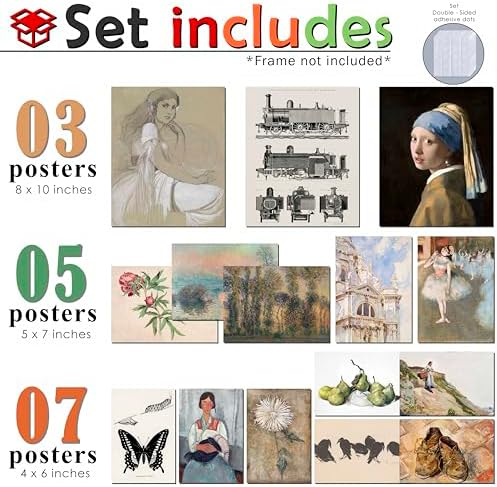LANCHI95 15 Pcs Eclectic Wall Art Set, Gallery Prints - Image 2
