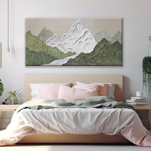 YISXINOAG Green Mountain Forest Landscape Wall Art Abstract Nature 29"X58" - Image 6