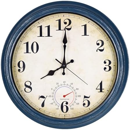 Wall Clock Battery Operated Silent Rustic Wall Clocks Coastal Wall Decor by Unknown