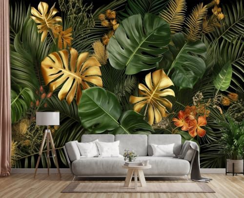 Peel and stick murals tropical leaf wallpaper - Image 2