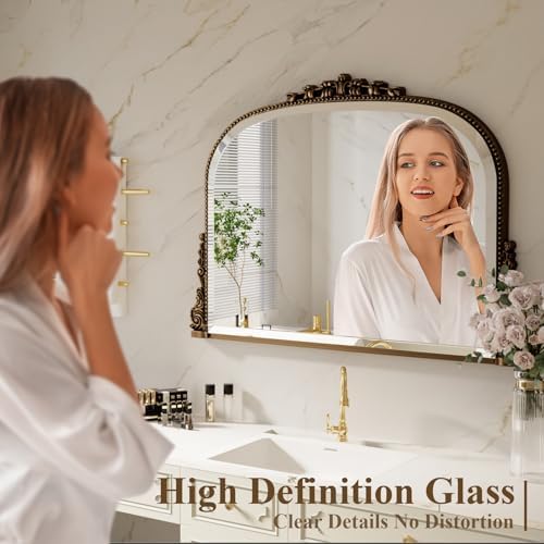 27"×36" Bronze Wide Arched Wall Mirror - Image 6