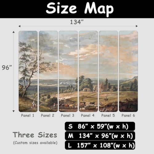 Oil painting-style wallpaper featuring natural landscapes peel and stick - Image 6