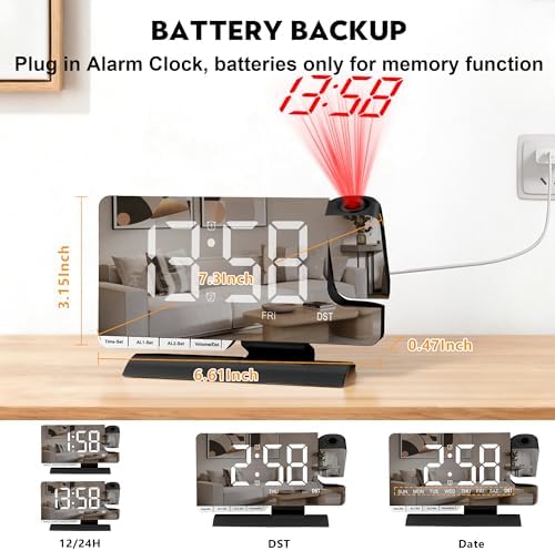 SZELAM Digital Clock, Alarm Clock Bedside - Image 3