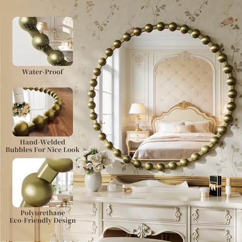 36 Inch Bronze Round Mirror, Circle Wall Mirror Vanity - Image 4