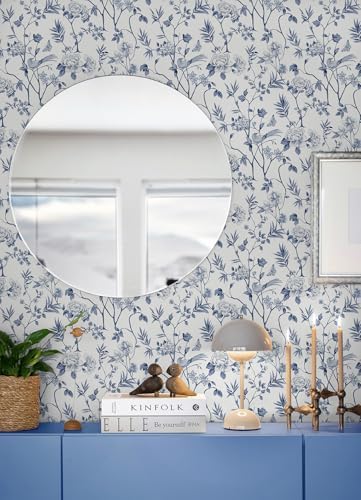 NuWallpaper Chinoiserie Garden Indigo Peel and Stick Wallpaper - Image 2