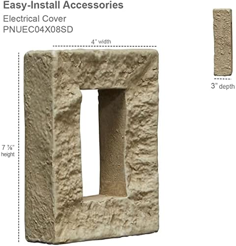 Universal Electrical Cover for EverStone Faux Stone Siding Panels, Canyon Brown - Image 2