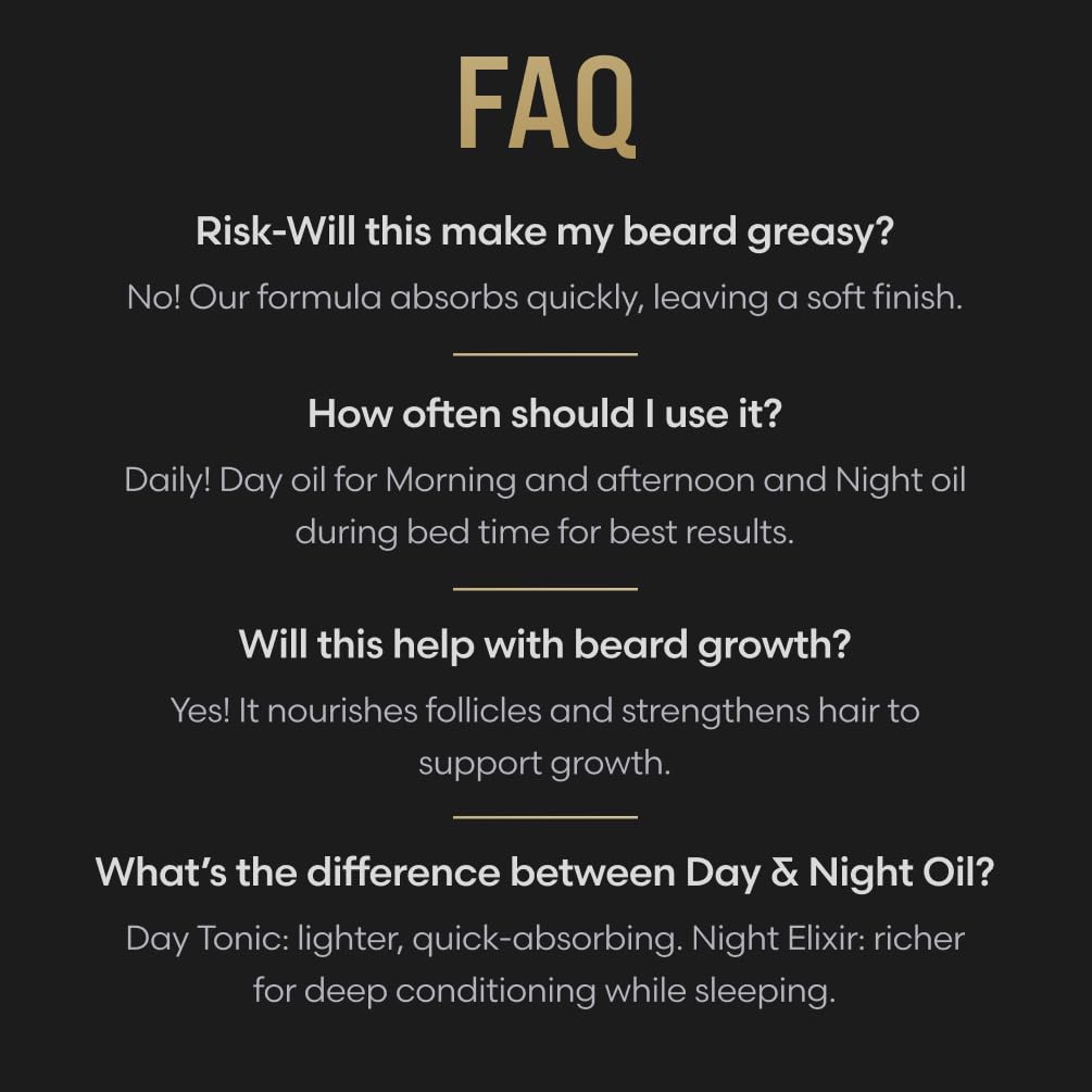 The Beard Struggle - Day Liquid Tonic Beard Oil - Gold Collection, Valhalla's Gates - Beard Oil for Men - Moisturize, Softens Hair, Reduces Itch - Day Time Beard Growth Oil (1 Fl oz)