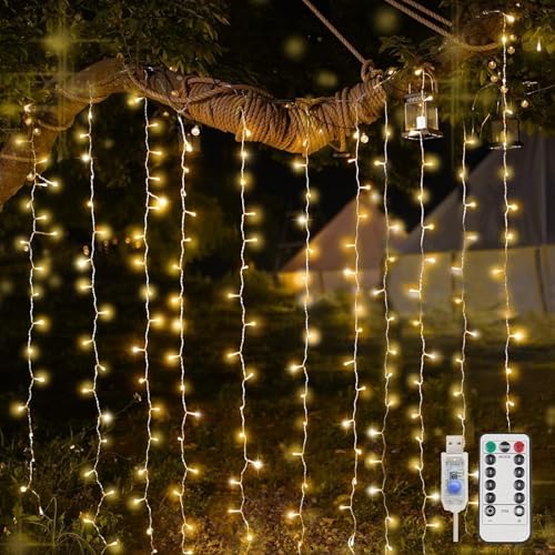 suddus 200 LED Curtain Lights Fairy Lights by SUDDUS
