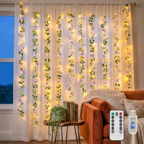 suddus Vine with Lights, Vine Lights with Butterfly by SUDDUS