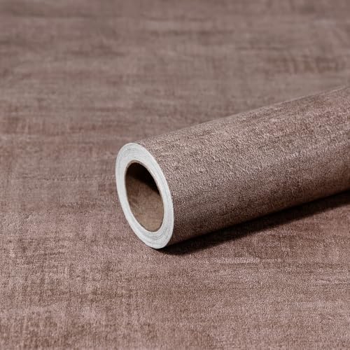 Reddish Brown Modern Concrete Wallpaper Peel and Stick Contact Paper 15.7"x472" by MeenJewe