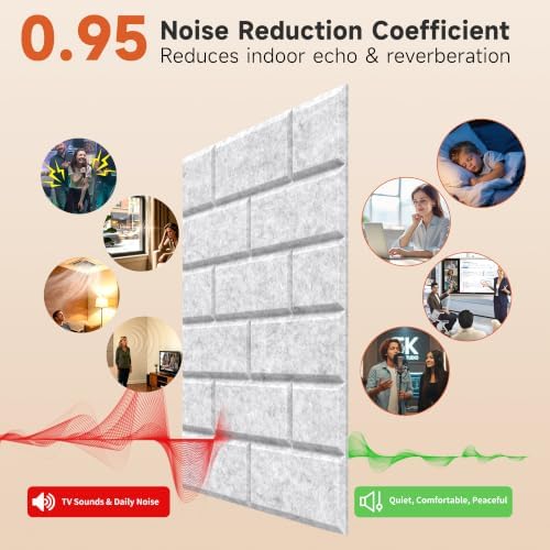 Acoustic Panels with Self Adhesive, 24 Pack Sound Absorbing Panels - Image 4