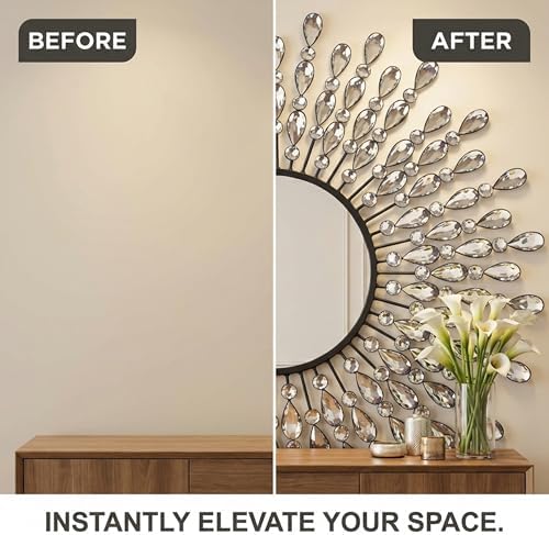Lulu Decor, 23.50" Crystal Drop Wall Mirror - Image 6