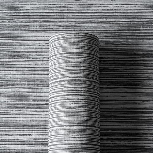 Grasscloth Textured Wallpaper Peel and Stick 24inX393in Fabric Wall Paper - Image 3