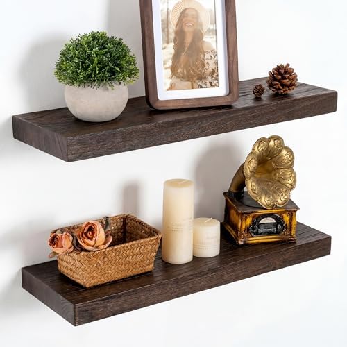 Marsmiles 20in Solid Wood Floating Shelves by Marsmiles