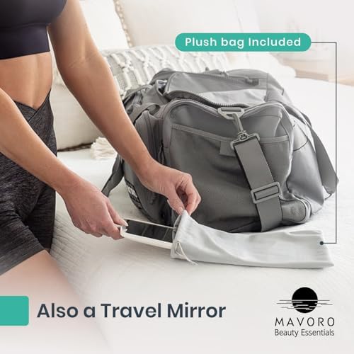 Mavoro 7x9 LED Makeup Mirror | Glass | 3M Wall Mount | Table Stand - Image 6