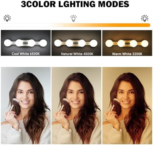 Portable LED Makeup Cordless Rechargeable Professional Vanity Mirror Light - Image 2