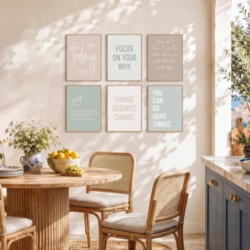 Youillne Office Wall Art Inspirational Motivational Canvas Wall Decor Pastel - Image 4