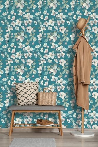Peel and Stick Wallpaper Roll, It's Actually Cerulean Design - Image 2