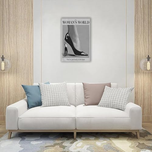 Retro This Is A Woman Is World Poster Feminist Canvas Wall Art Modern Black And - Image 4