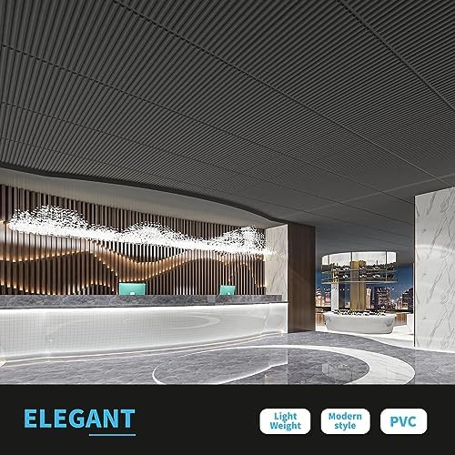 Art3d Semi-Cylinder 3D Drop Ceiling Tiles, 2 x 4 ft - Image 2