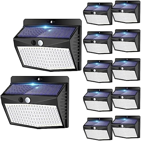 Peasur 12 Pack Solar Motion Sensor Lights Outdoor Waterproof by Peasur