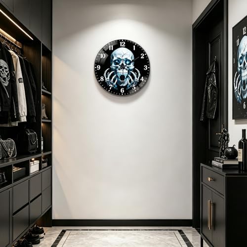 peacoblue Cool Skull Wall Clocks Battery Operated - Image 5