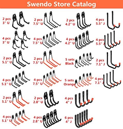 Storage Double Hooks Garage Space Saver Organizer Utility Hanger, Rack Extended - Image 7