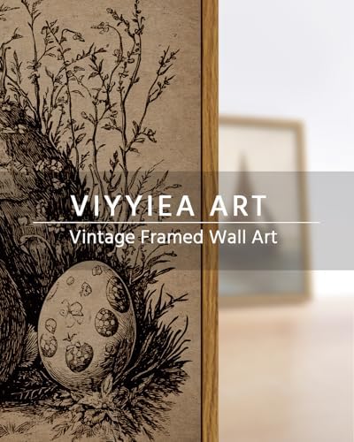 VIYYIEA Framed Rabbit Wall Art Rustic Farmhouse Decor, 12x16 Inch - Image 4