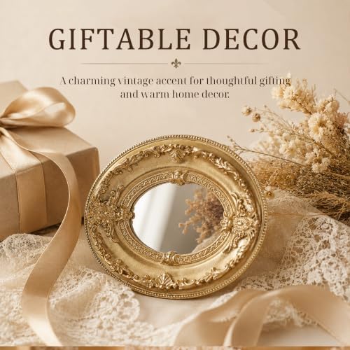 Golden Mini Vintage Mirror - Image 7