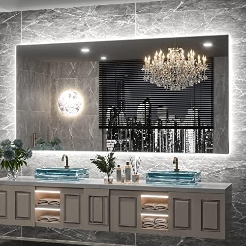 Keonjinn 60 x 28 Inch LED Bathroom Mirror by Keonjinn