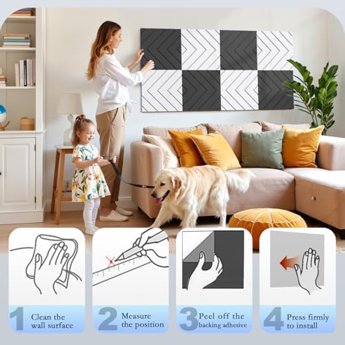 ArtVivid 12 Pack Acoustic Panels, Sound Proof Foam Panels - Image 6