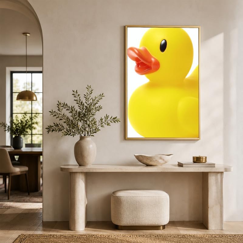 InkFlow Posters Yellow Rubber Duck Canvas Poster - Image 6